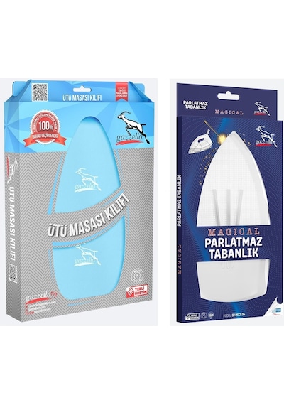 Gazella Ütü Altlığı + Ütü Masası Kılıfı Bezi 50 X 135 Cm Mavi