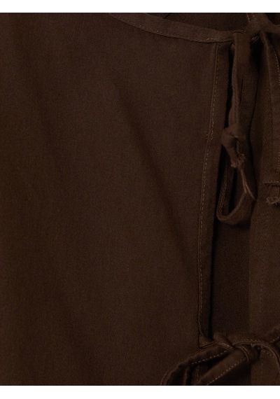 Lcw Modest Kahverengi Kruvaze Yaka Kadın Kimono