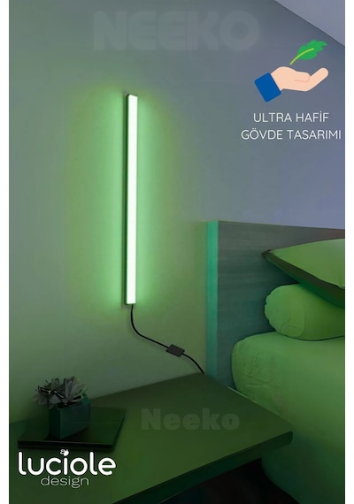 Mini Stick - Uzaktan Kumandalı Rgb Led 16 Renk Aplik - 54 Cm