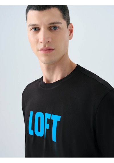 Loft Regular Fit Siyah Erkek T-shirt Lf2038541 Siyah Loft Regular Fit Siyah Erkek T-shirt Lf2038541 Siyah