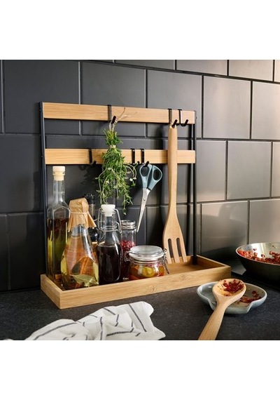 Ikea Nålblecka Tezgah Üstü Düzenleyici, Metal-bambu, 38x13x37 Cm