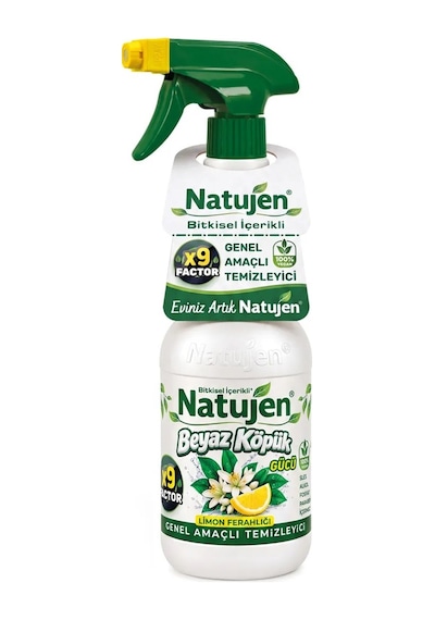 Natujen Genel Amaçlı Temizleyici Beyaz Köpük Gücü Limon Ferahlığı X9 Factor 2x1000 Ml. 2'li Set