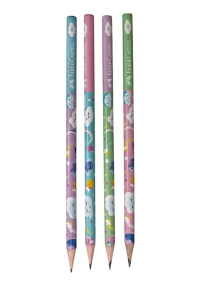 Faber Castell Sevimli Bulutlar Kurşun Kalem - 6 Adet Çok Renkli