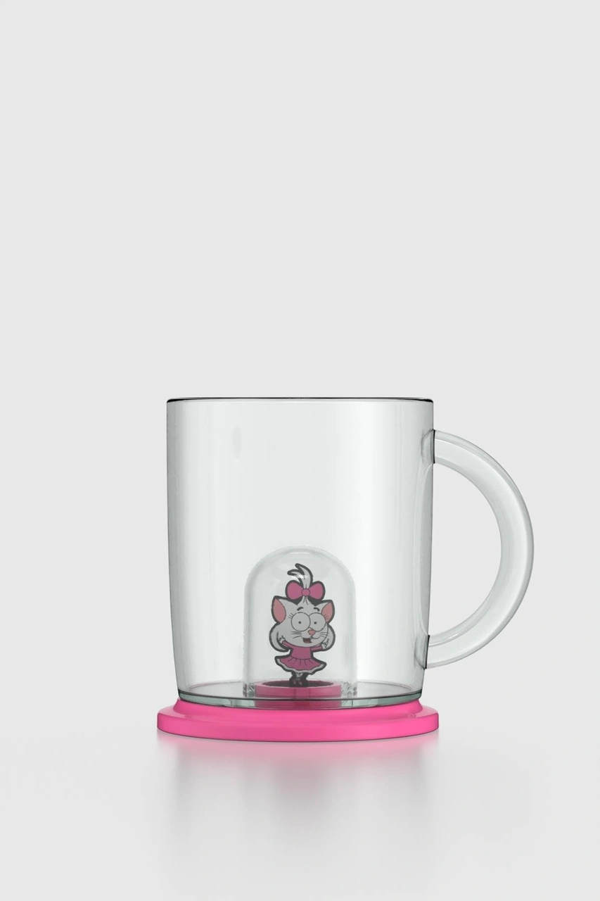 Renga Joy Kral Şakir Canan Figürlü 250 Ml Kulplu Tritan Bardak 222038 Pembe Pembe