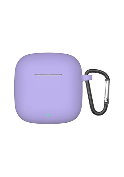 Xiaomi Redmi Buds 3 Kılıf Askılı Mat Silikon Lila Redmi Buds 3 İle Uyumlu Kılıf - Lila