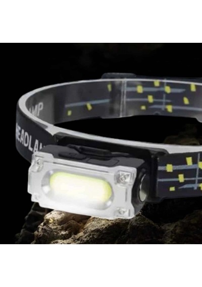 215 Lümen Sensörlü Şarjlı Led Kafa Lambası 800 Mah, Cob Ve Xpe, Mıknatıslı