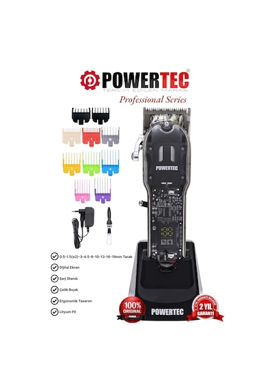 Powertec TR-8700 Saç Sakal Tıraş Makinesi (Black)
