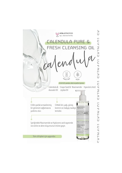 Kalendula Saf & Tazeleyici Cilt Temizleme Yağı 200 Ml