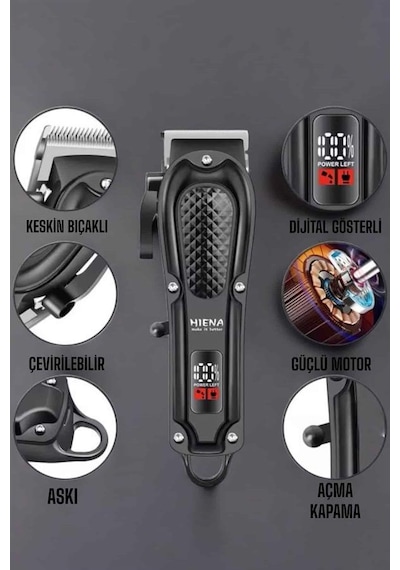 Suya - 211 - Dalı Tıraş Makinesi Keskin Bıçaklı Dijital - Muratech - Göstergeli Şarjlı