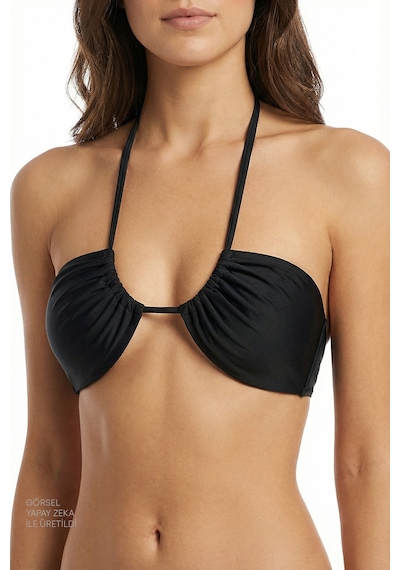 Penti Siyah Reverse V Bikini Üstü