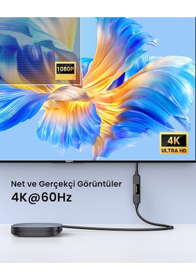 Ugreen Hdmı Birleştirme Uzatma Aparatı 4k/60hz, Siyah, 20107