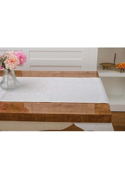 Lola Jakar Polyester Kumaş Krem Runner 45x150 Cm 1412 Krem