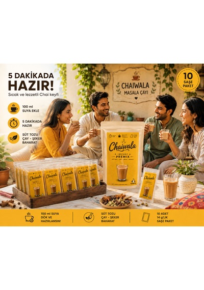 Bharat By Chaıwala Instant Premıx 5 Dk Da Hazır Masala Çayı - 14g 10 Paket