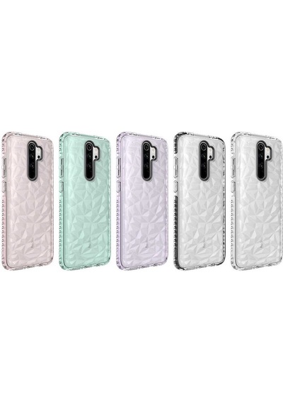 Kilifone - Redmi Note 8 Pro Uyumlu Kılıf Prizmatik Renkli Koruyucu Buzz Kapak - Pembe - T18870