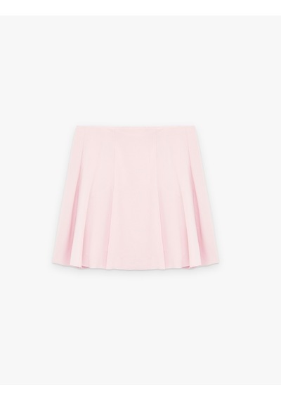 Koton Yüksek Bel Pileli Spor Mini Şort Etek Açık Pembe 6sak40029nk