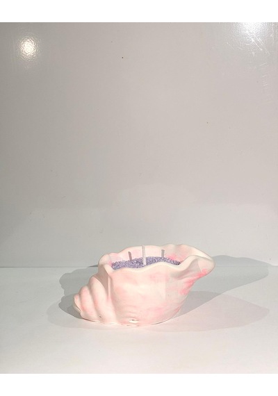 Oyster Candle- El Yapımı Mum Mor