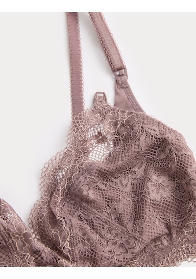 Marks & Spencer Jasmine Dantel Detaylı Sütyen T33000788 Kahverengi