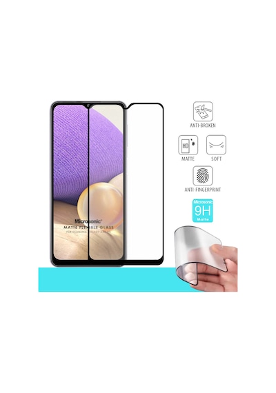 Microsonic Samsung Galaxy Uyumlu A32 5g Seramik Matte Flexible Ekran Koruyucu Siyah