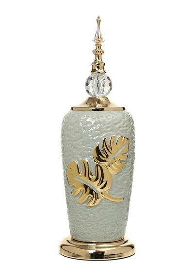 Vitale Yakut Gold Kapaklı Vazo 43 Cm Ak.je0174