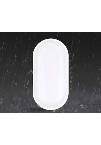 Banyo Tavan Lambası Aydos 20w Oval Beyaz Balkon Tavan Lambası 6400k Beyaz Led Işık Teras Duvar Lambası Beyaz