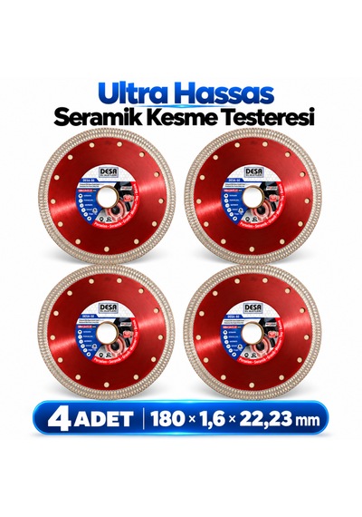 4 Adet Ultra Hassas Seramik Kesme Taşlama 180 Mm Granit Fayans Mermer Cam Elmas Kesme Testeresi
