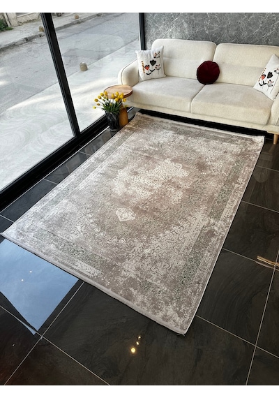 Tresor Halı Salon, Oturma, Yatak Odası Halısı Desen Kodu 34154-954 Gri-krem-yeşil