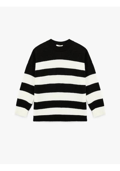 Koton Uzun Kollu Bisiklet Yaka Triko Oversize Kazak Ekru Çizgili 6wak90085ht Ekru Çizgili Koton Uzun Kollu Bisiklet Yaka Triko Oversize Kazak Ekru Çizgili 6wak90085ht Ekru Çizgili