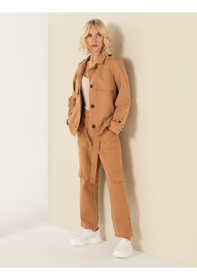 Pierre Cardin Kadın Camel Kanvas / Chino Pantolon 50254356-vr015 Camel