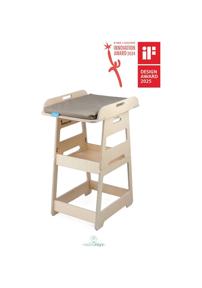 Bebek Alt Değiştirme Kulesi Baby Changing Tower Natural