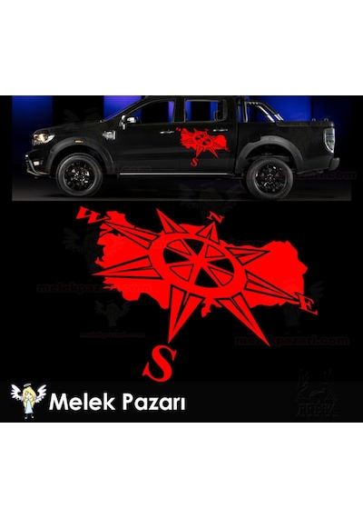 Türkiye Pusula Off Road, Kamp, Karavan Sticker