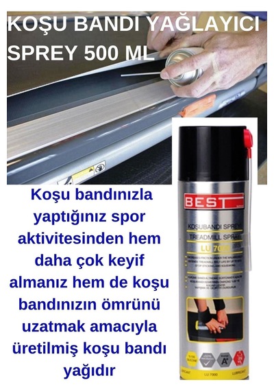 500ml - Koşu Bandı Aşınma Önleyici Dayanıklı Formül Silikon Sprey Yüksek Yağlama