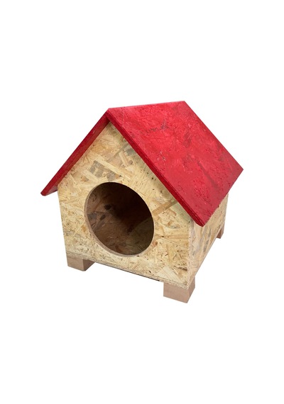 Goxawee Kedi Evi Dış Ortam Uygun Ahşap Kedi Evi Osb 39x37x34 Cm