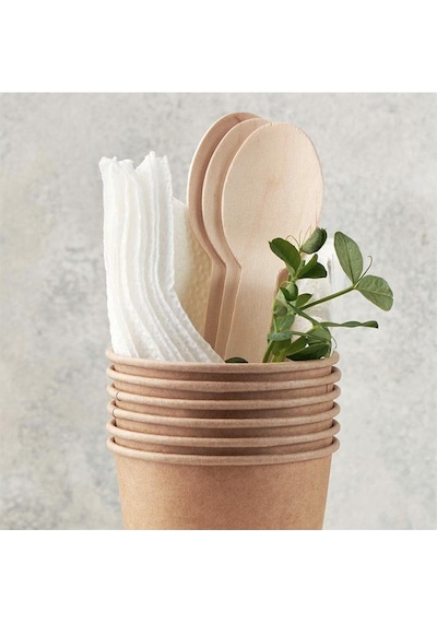 Tahta Kaşık 20 Adet 16cm Ahşap