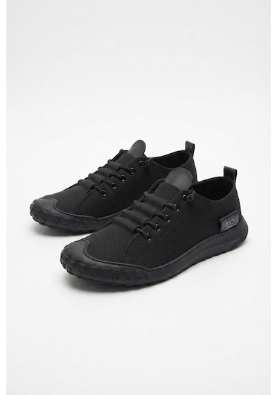 Fort 2065 Bst Rahat Esnek Lastik Bağcıklı Sneaker Erkek Ayakkabı Siyah