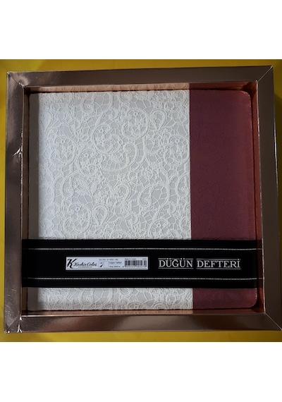 Düğün Defteri 20 Cm X 20 Cm 128 Yaprak 120 Gramaj Kağıt Krem R
