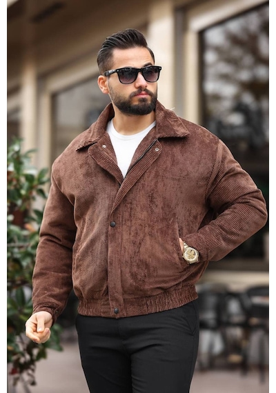 Old Money Culture Oversize Baharlık Kadife Ceket Kahverengi Kadife