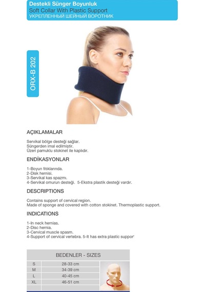 Ortopedik li Sünger Boyunluk Boyun Fıtığı Ve Boyun sı Orx -b202 S