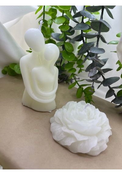 Bernami Mum Pinterest Offcial 1 Adet Sarılan Çift 1 Adert Şakayık Çiçeği Vanilya Kokulu Mum Diğer