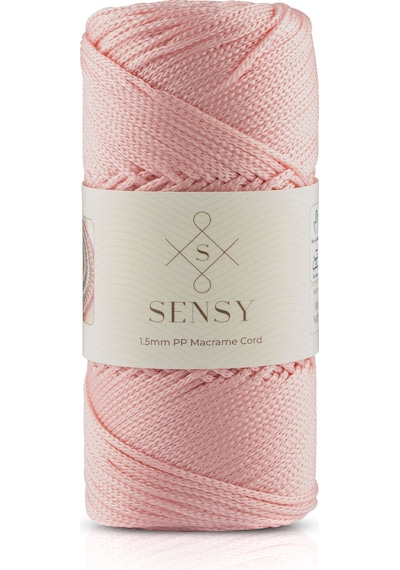 Sensy 1.5 Mm - 100 Gr Polyester Makrome Ipi Pembe 150 M Polyester Makrome Ip Supla Ip Ve Çanta Ipliği