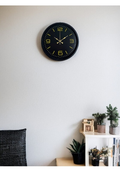 36 Cm Siyah Modern Duvar Saati Diğer 33626529