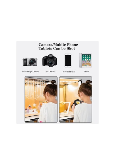 Pro 80x80 Cm Stüdyo Led Işıklı Ürün Fotoğraf Çekim Çadırı