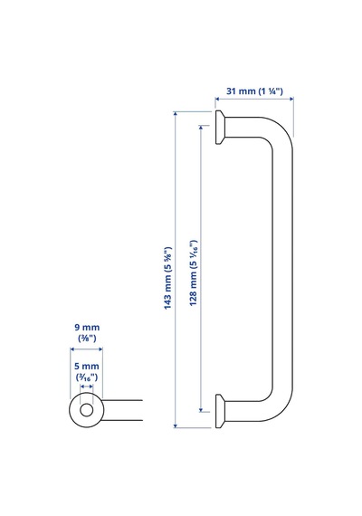 Kulp, Paslanmaz Çelik, 143 Mm, 2 Adet Diğer