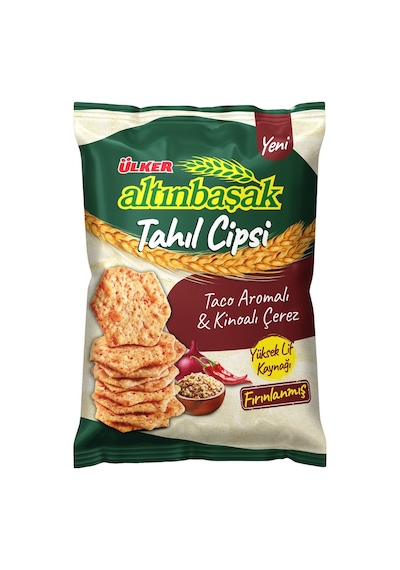 Ülker Altınbaşak Tahıl Cipsi 50g Taco & Kinoalı Atıştırmalık 5'li Avantaj Paketi - 5 Adet Tarı