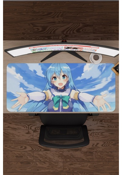 Konosuba Kaymaz Dikişli Kauçuk Oyuncu Mousepad V5 - 90x40 Xxl Gaming Mouse Pad Fare Altlığı