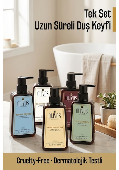 Olivos Zeytinyağı Bazlı Duş Jeli 5 x 750 ML
