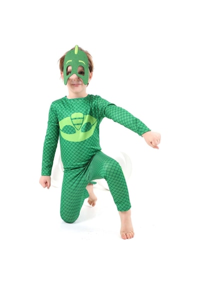 Tarzkids Pijamaskeliler Kertenkele Çocuk Kostüm Yeşil