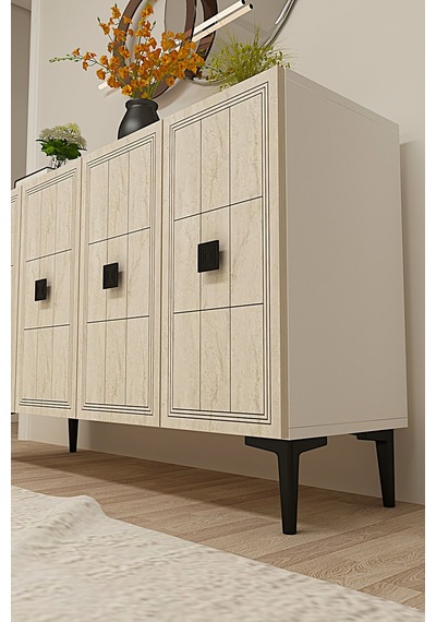 Ka1202bt Yuka Konsol Ve Tv Sehpası Beyaz - Traverten 120cm