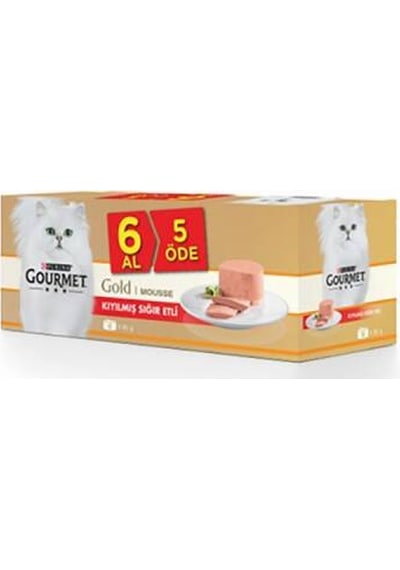 Kıyılmış Sığır Etli Yetişkin Kedi Konservesi 6 Al 5 Öde
