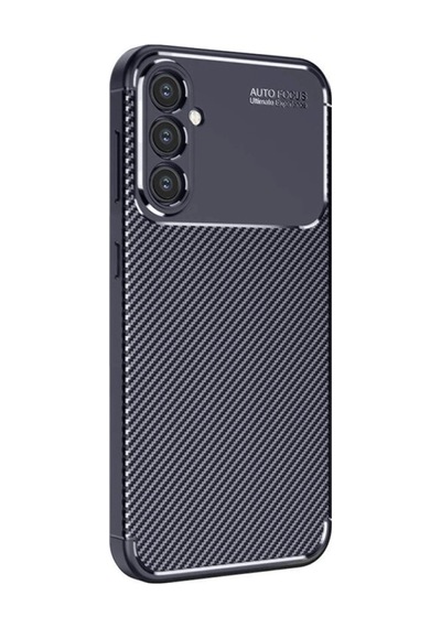 Samsung Galaxy S25 Uyumlu Kılıf Auto Focus Karbon Kapak - Lacivert