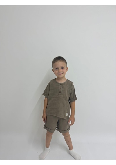 Oliven The Kid Oliventhekid Müslin Unisex Çocuk Takım Vizon Vizon